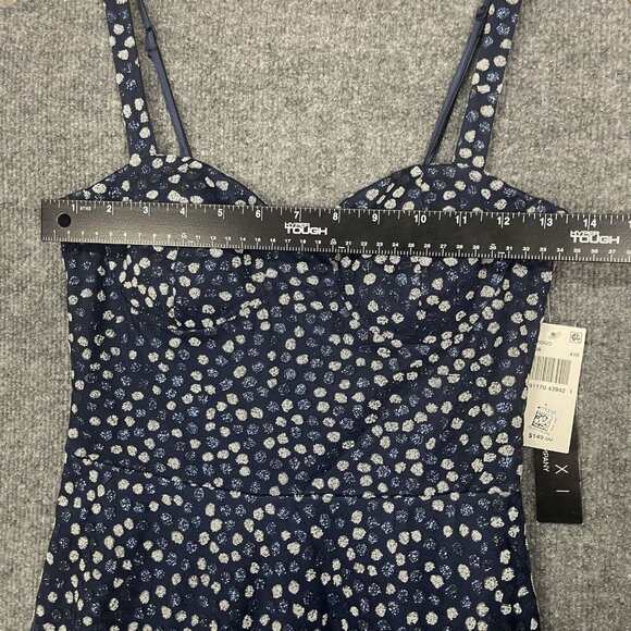 Trixxi Dress Womens 3 Navy Blue Glitter Dot Formal Gown Fit Flare Tulle MSRP 149 - Picture 6 of 16